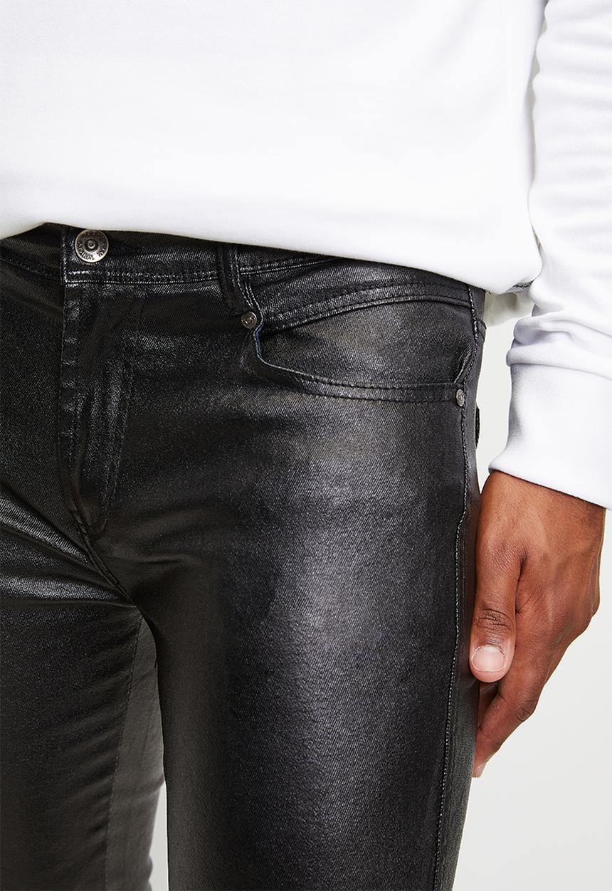 Ben Sherman - Wax Sheen Coated Slim Fit Denim - Black