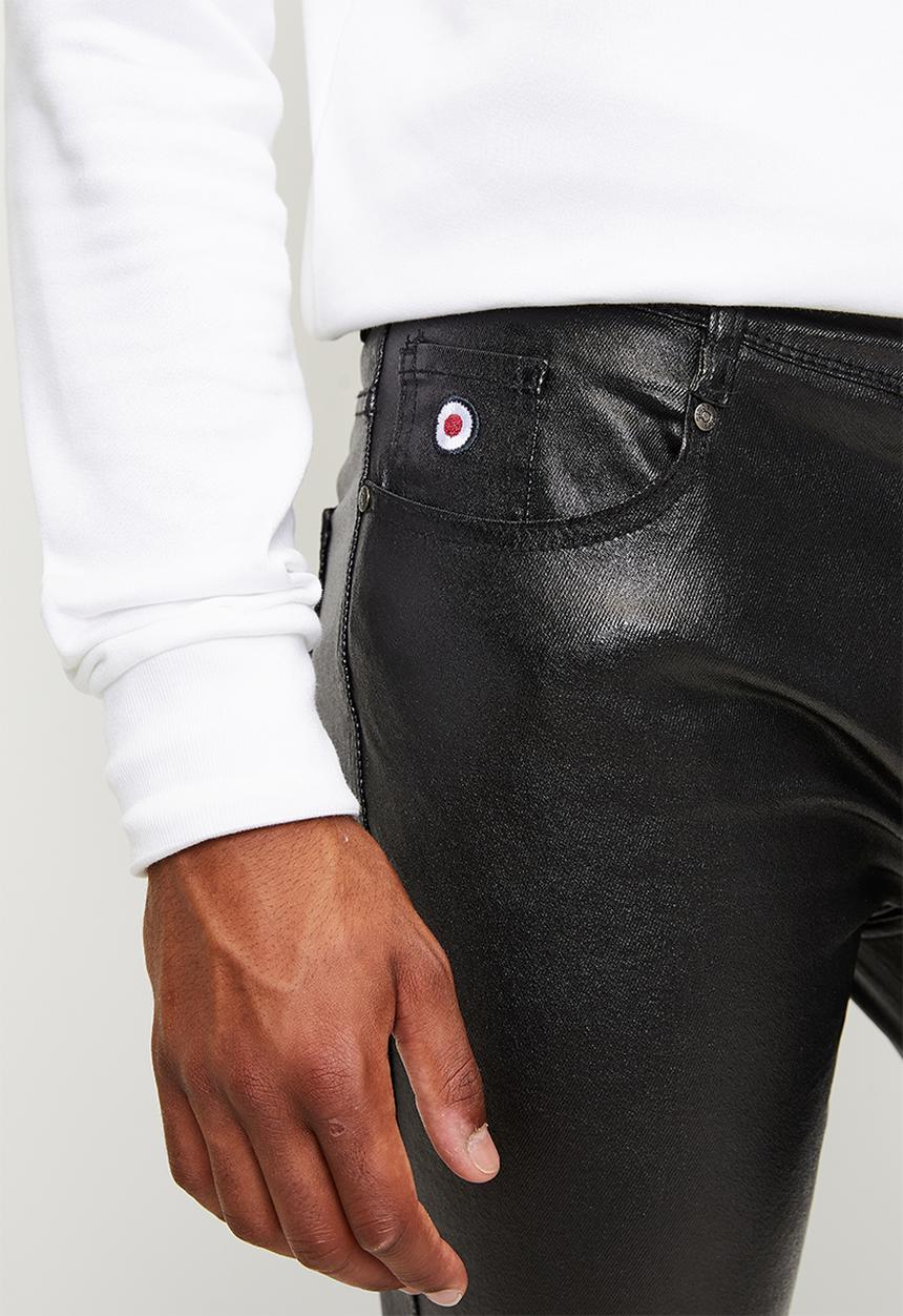 Ben Sherman - Wax Sheen Coated Slim Fit Denim - Black