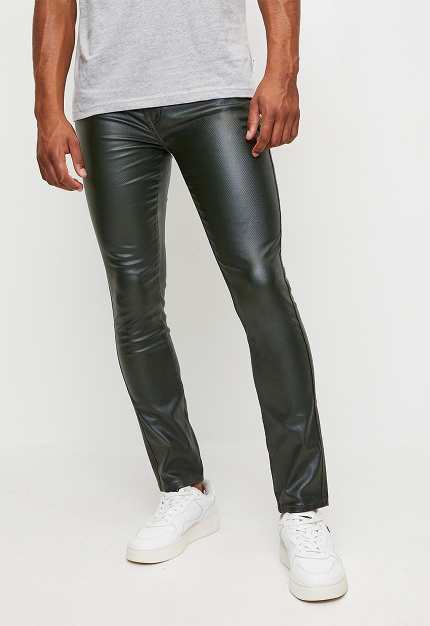 Ben Sherman - Wax Sheen Coated Slim Fit Denim - Army