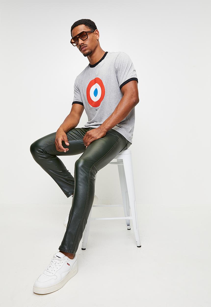 Ben Sherman - Wax Sheen Coated Slim Fit Denim - Army