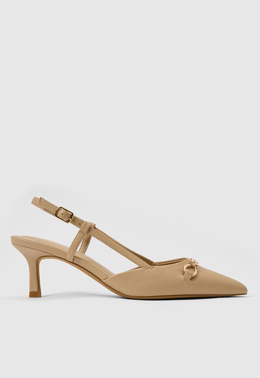 Forever New - Camille 2 slingback mid heel in neutral 