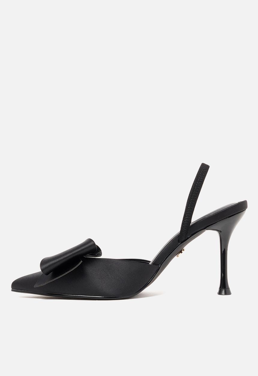 Forever New - Jenna bow trim slingback heel shoe in black