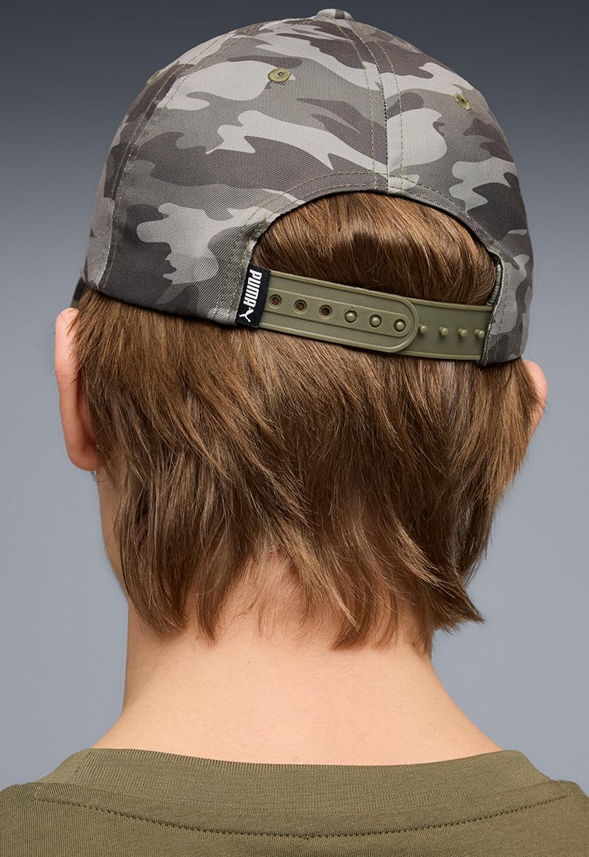 PUMA - Ess Elevated Aop Bb Cap - Puma Olive-Camo