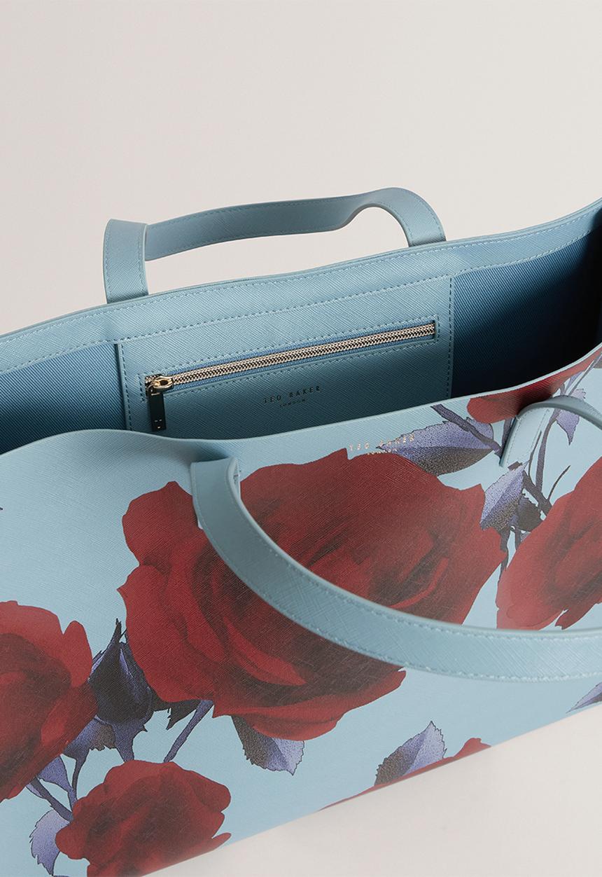 Ted Baker - Emberli east west printed tote bag - blue & red 