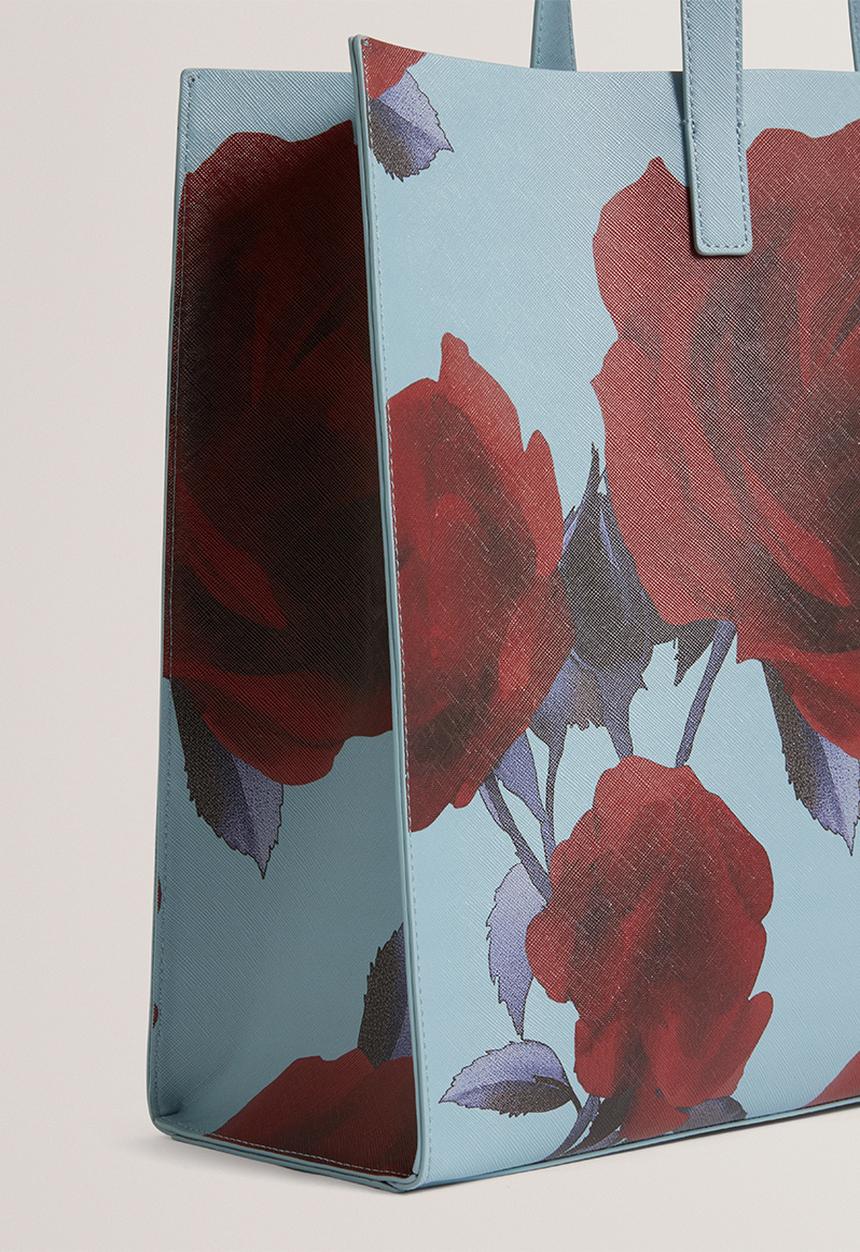 Ted Baker - Emberli east west printed tote bag - blue & red 