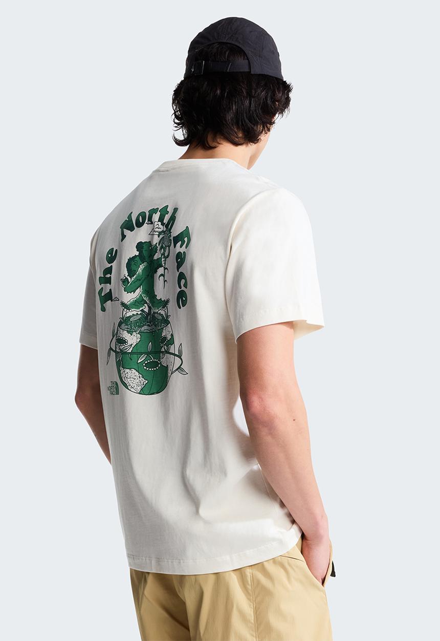 The North Face - Retro Earth Relaxed Short Sleeve Tee-Graphic - White Dune