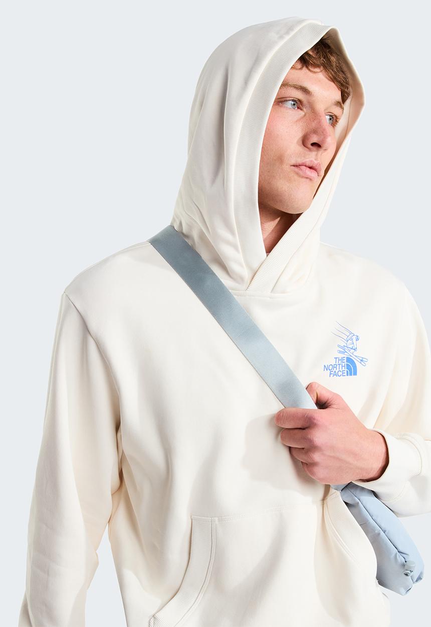 The North Face - Mountain Celebration Relaxed Hoodie-Graphic - White Dune