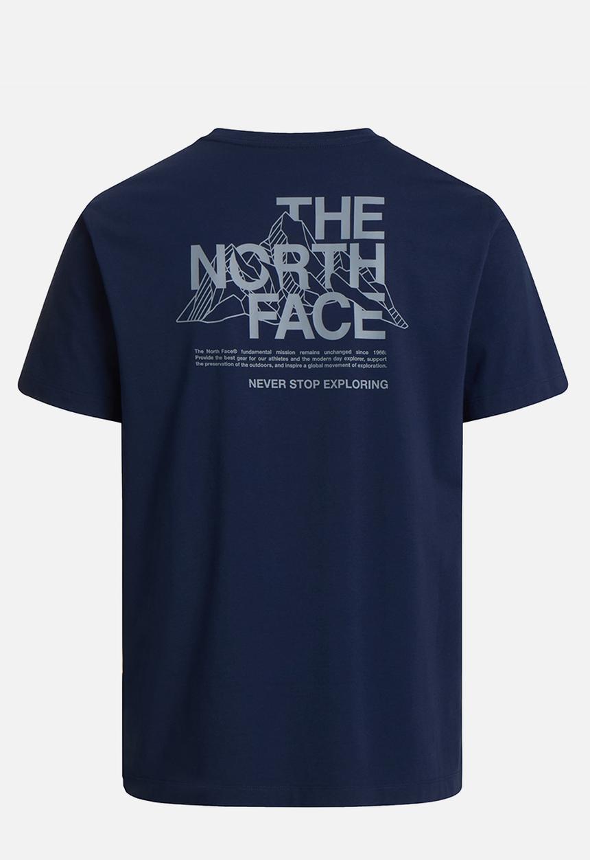 The North Face - Mountain Sketch  Regular Short Sleeve Tee-Graphic - Summit Navy