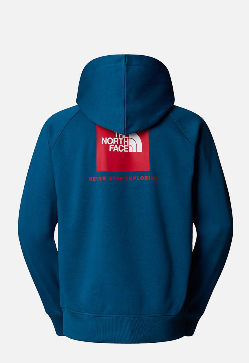 The North Face - Raglan Box NSE Hoodie - Mineral Ink-Tnf Red