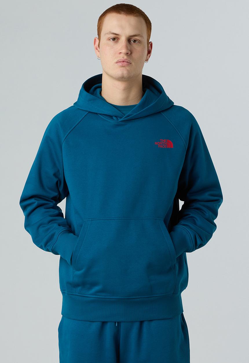 The North Face - Raglan Box NSE Hoodie - Mineral Ink-Tnf Red