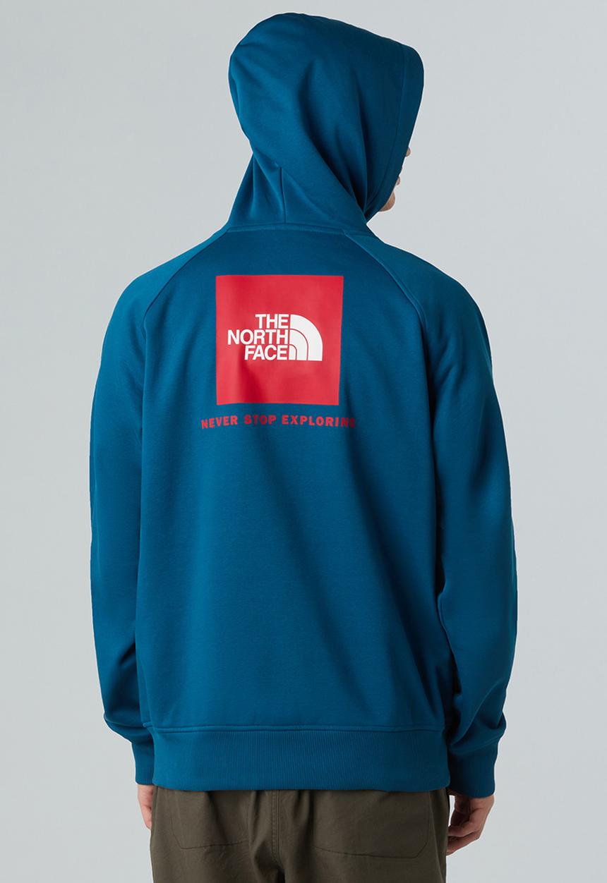 The North Face - Raglan Box NSE Hoodie - Mineral Ink-Tnf Red