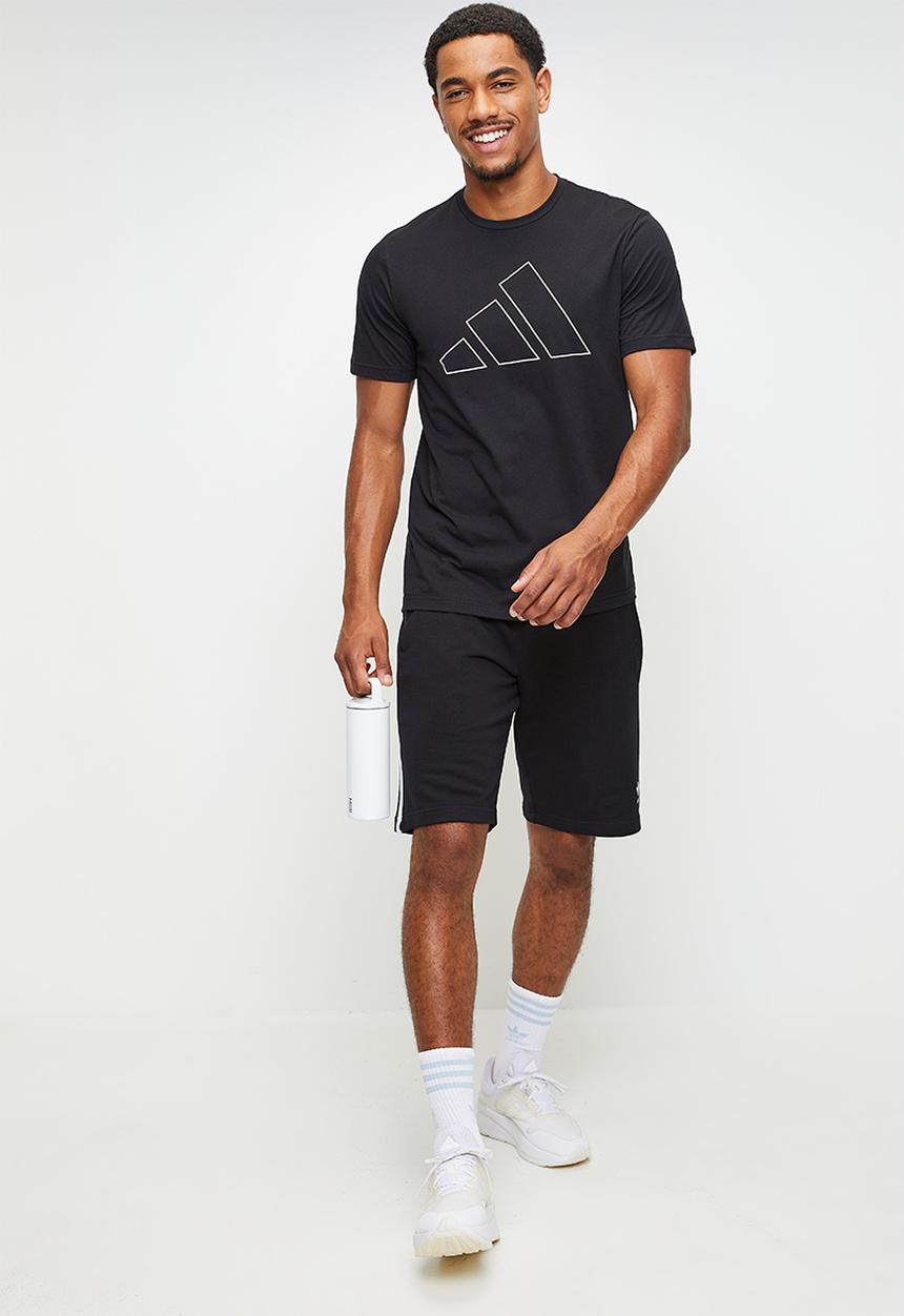 adidas Performance - Workout Ess Front Logo Tee - Black