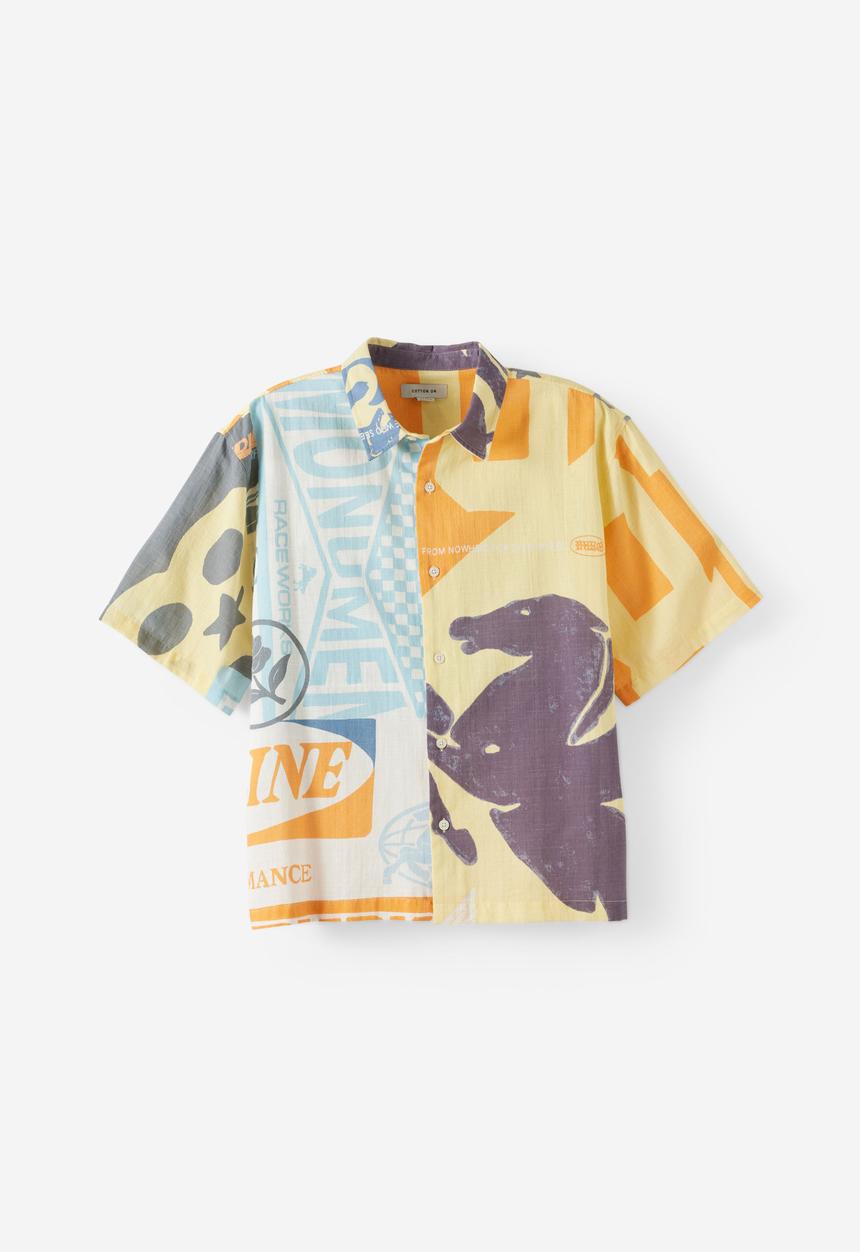 Cotton On - Lucky Short Sleeve Shirt - Monument Print
