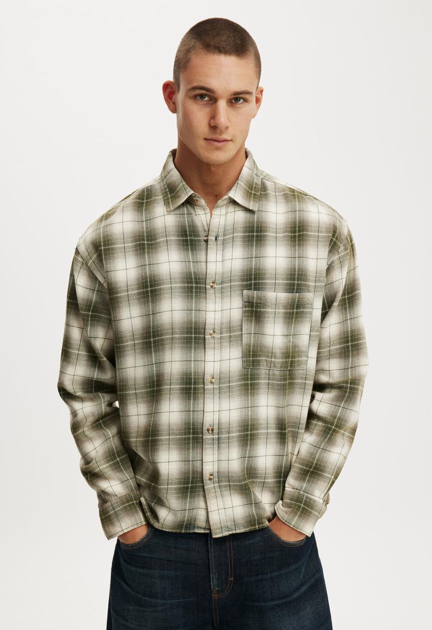 Cotton On - Tribeca Long Sleeve Shirt - Acid Check