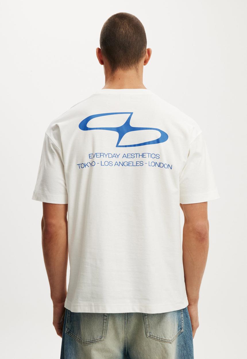 Cotton On - Box fit graphic T-shirt - everyday / ecru