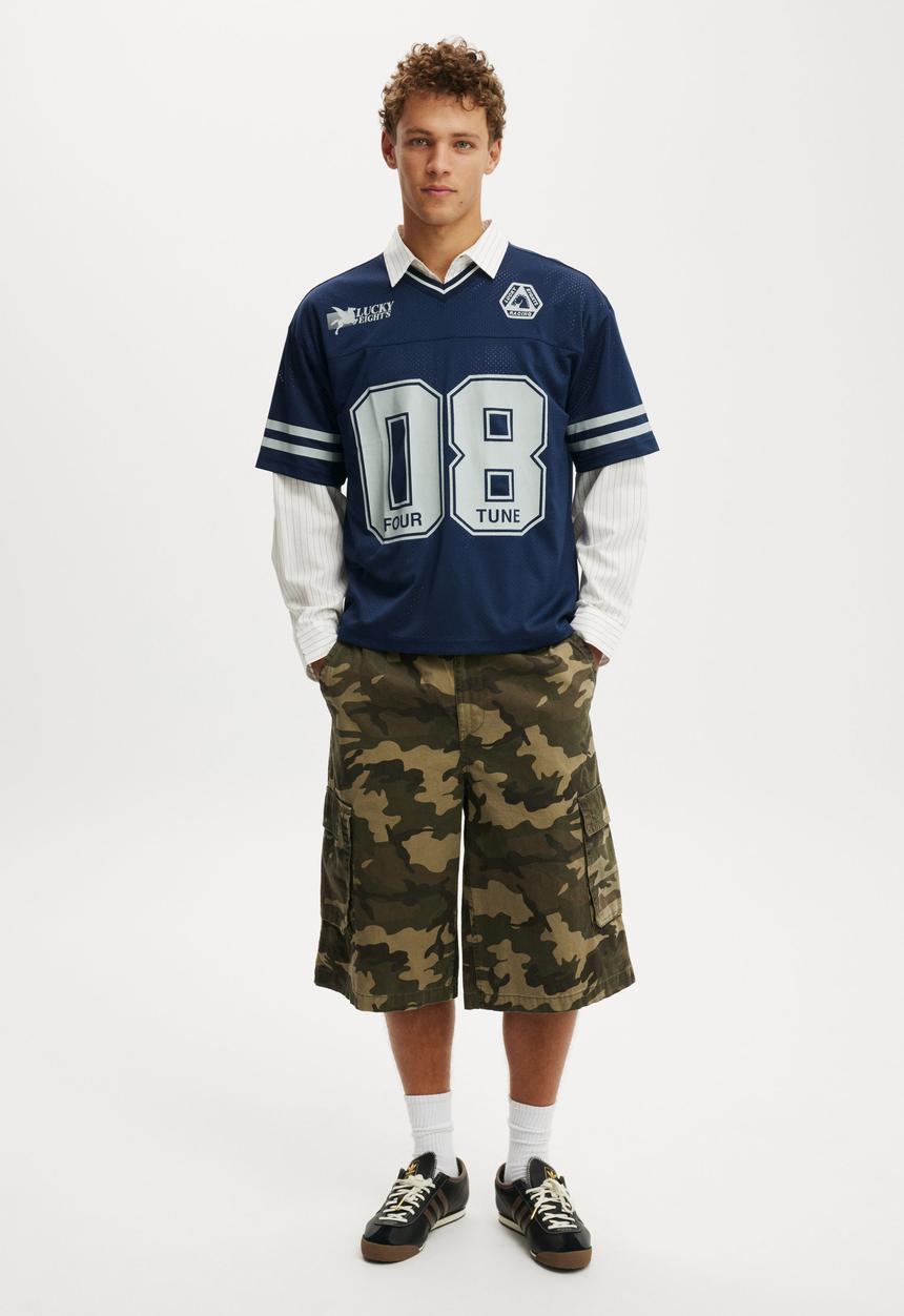 Cotton On - Football Jersey - Indigo/Eight Racing