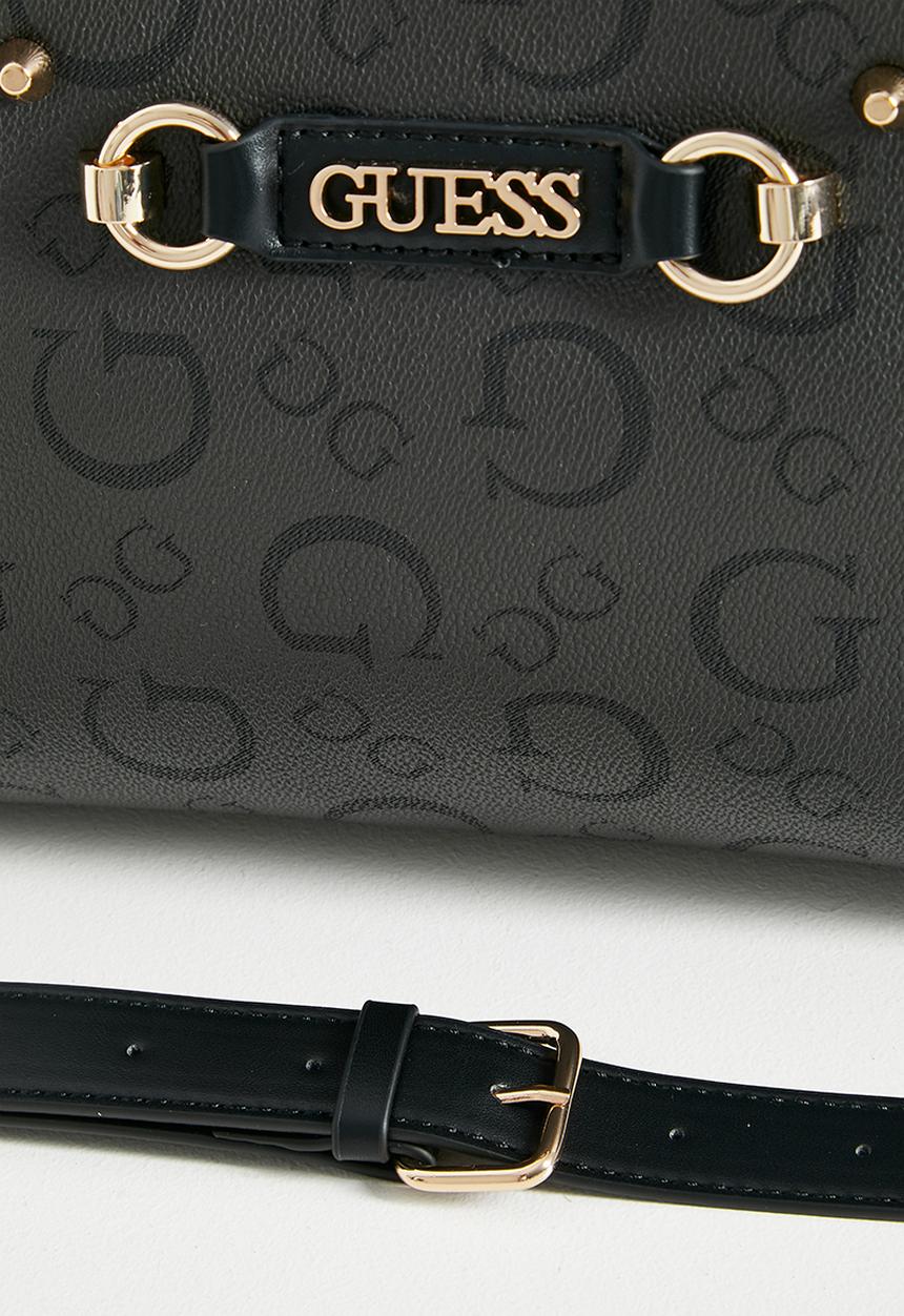 GUESS - Lacy satchel bag- coal