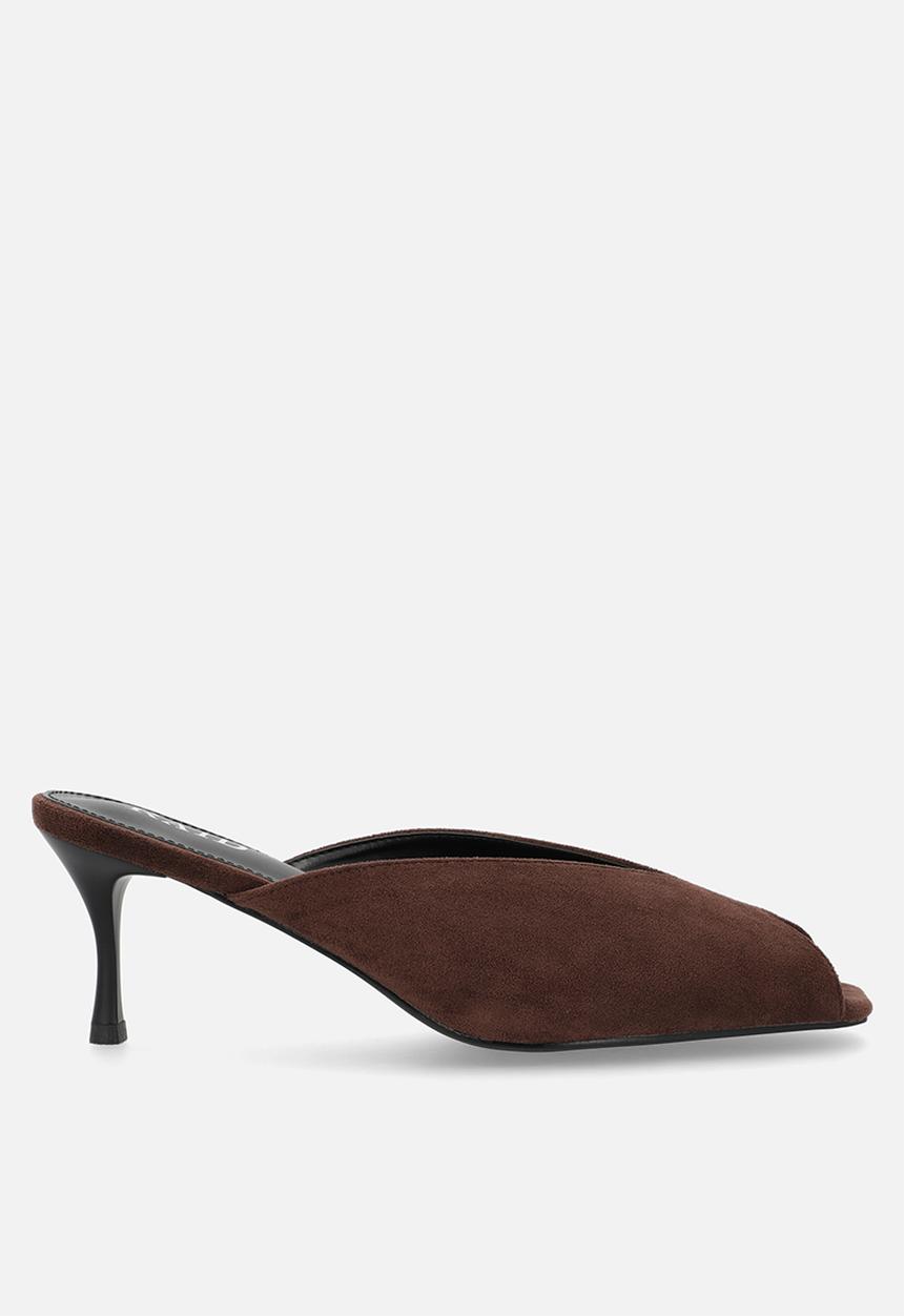 Raid London - Sonika stiletto mule heel - brown 