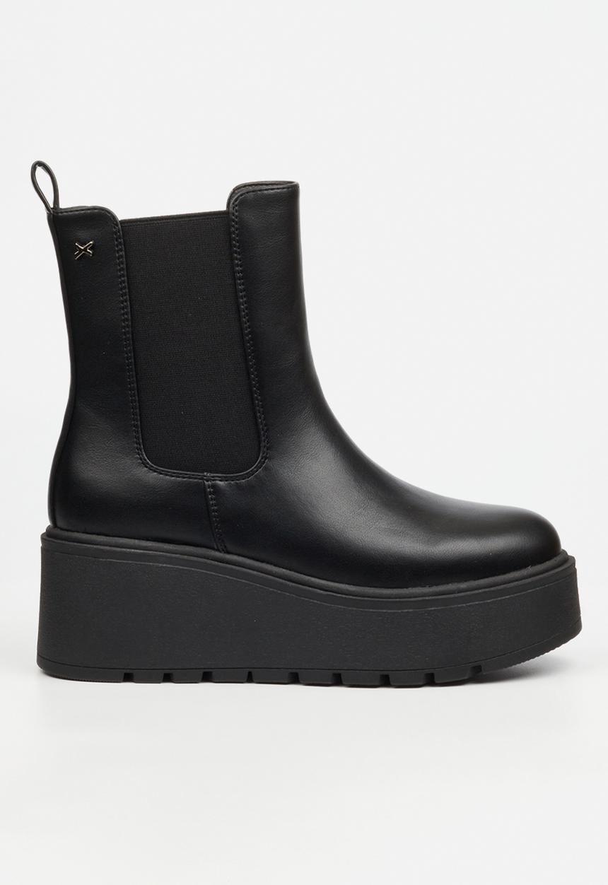 Rock & Co - Stigma 1 wedge chelsea ankle boot - black