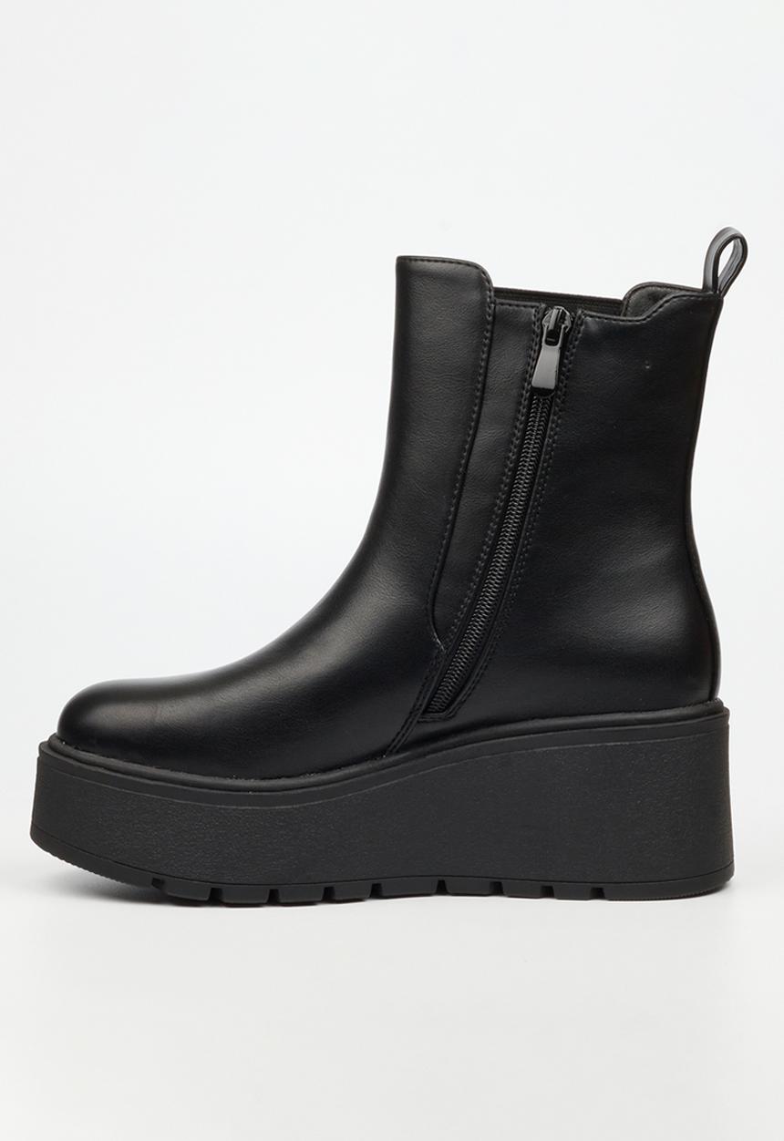 Rock & Co - Stigma 1 wedge chelsea ankle boot - black