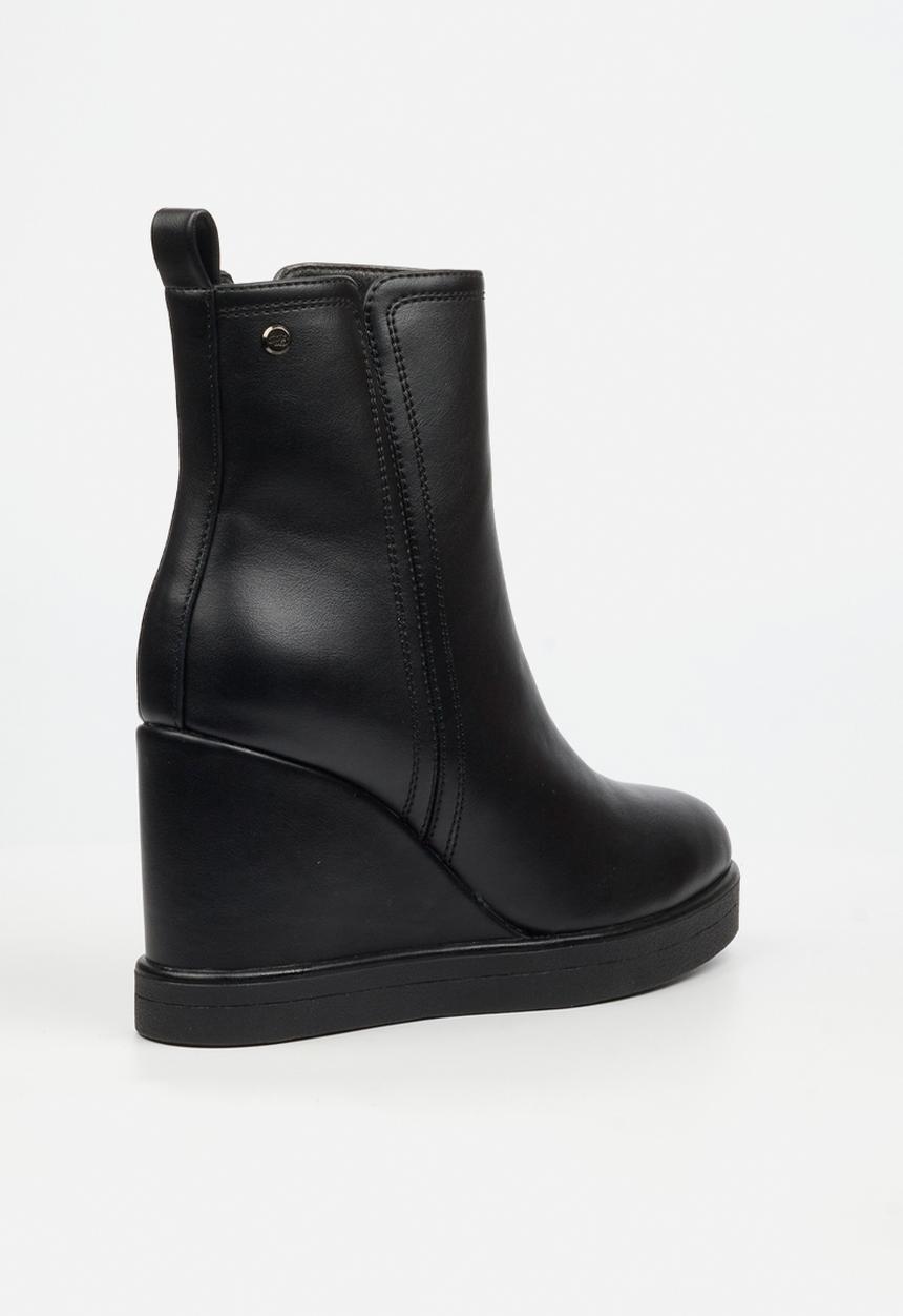 Miss Black - Bayou 1 platform wedge ankle boot - black