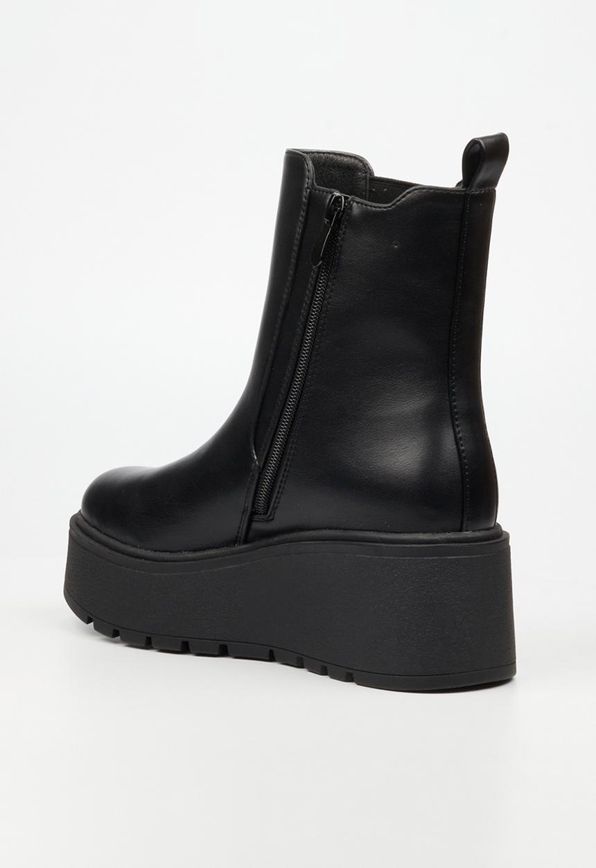 Rock & Co - Stigma 1 wedge chelsea ankle boot - black