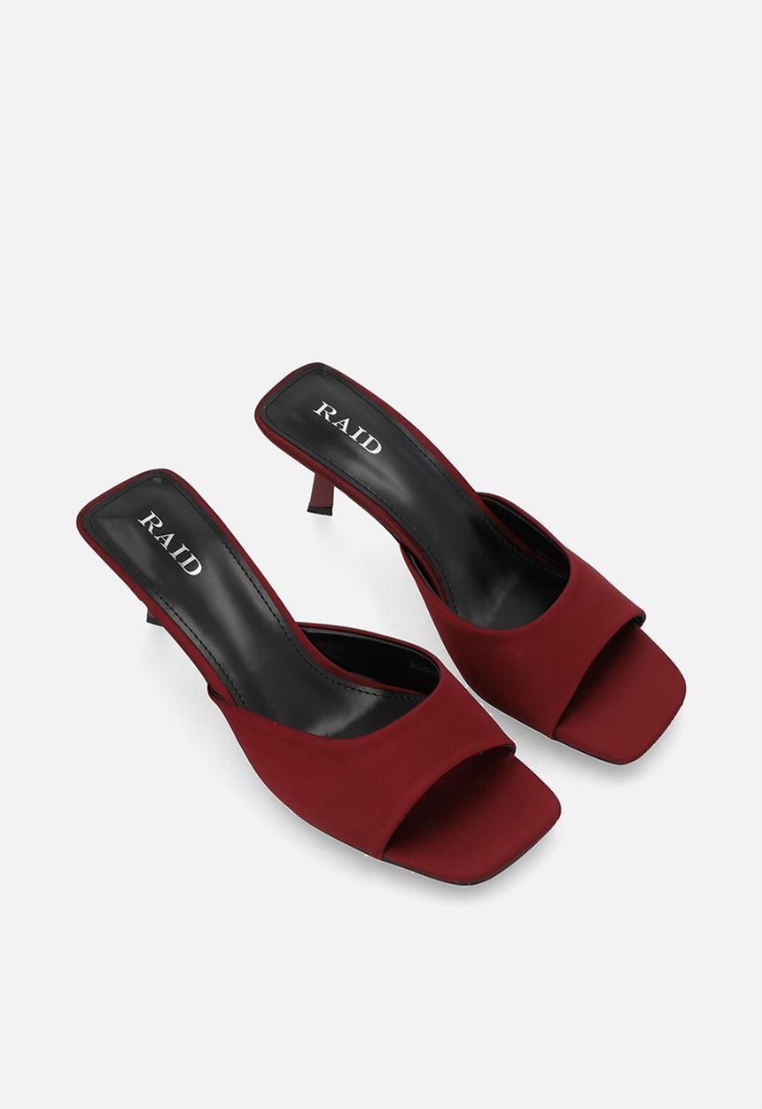 Raid London - Rochi stiletto mule heel - burgundy 