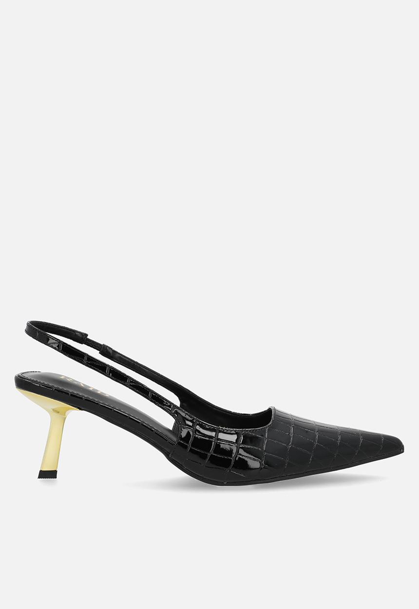 Raid London - Laura stiletto slingback heel - black