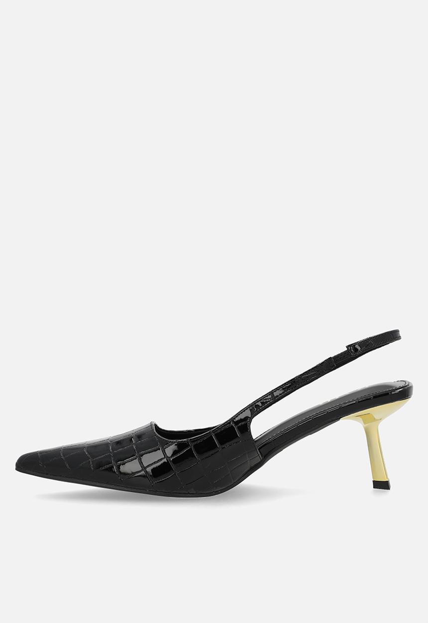 Raid London - Laura stiletto slingback heel - black