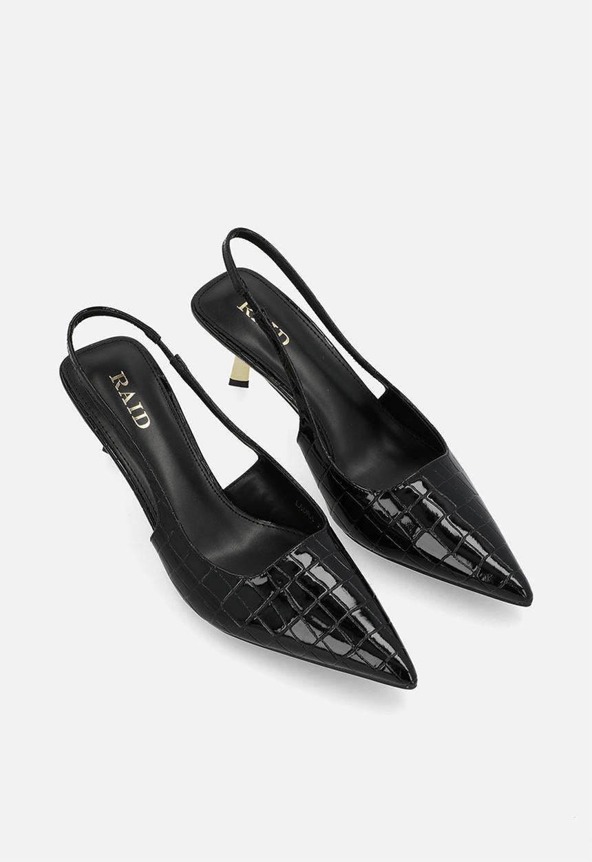 Raid London - Laura stiletto slingback heel - black