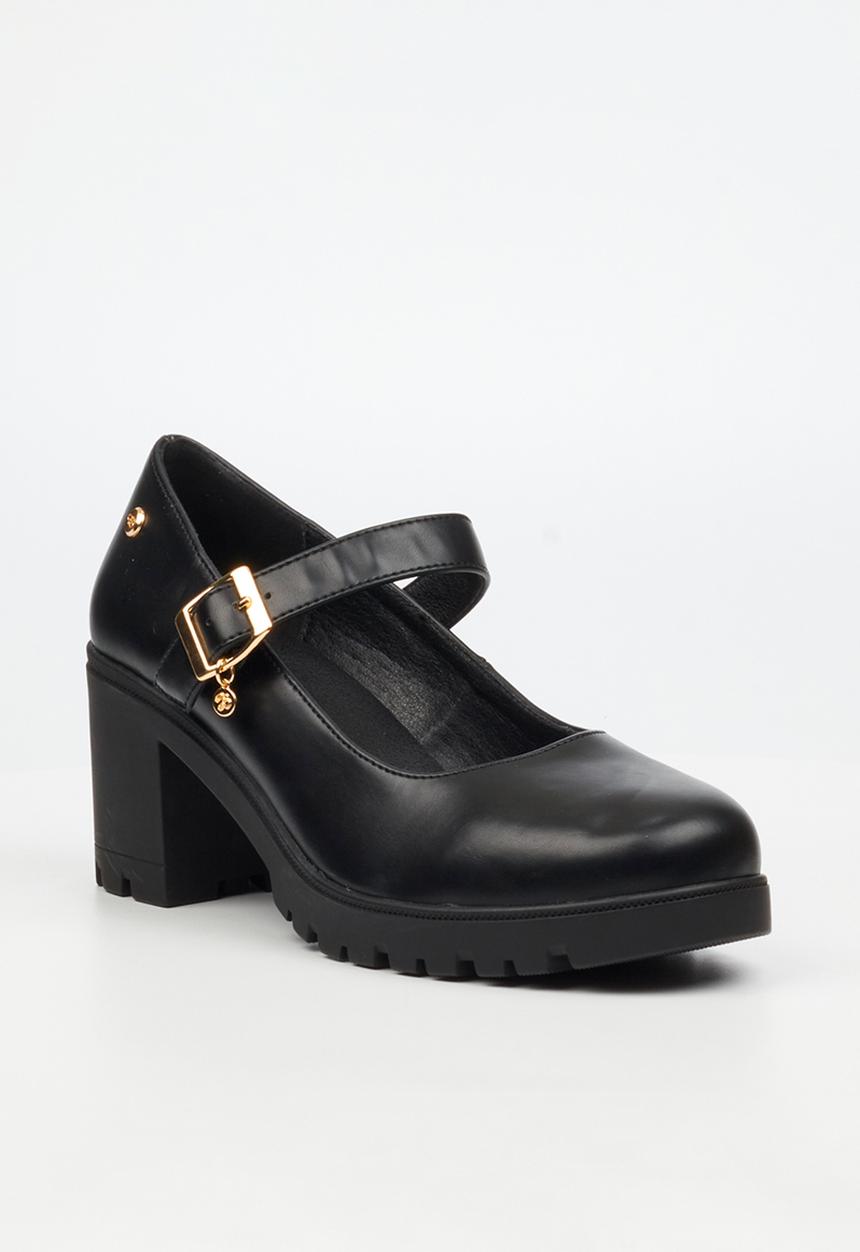 Miss Black - Crave 8 mary jane chunky block heel - black