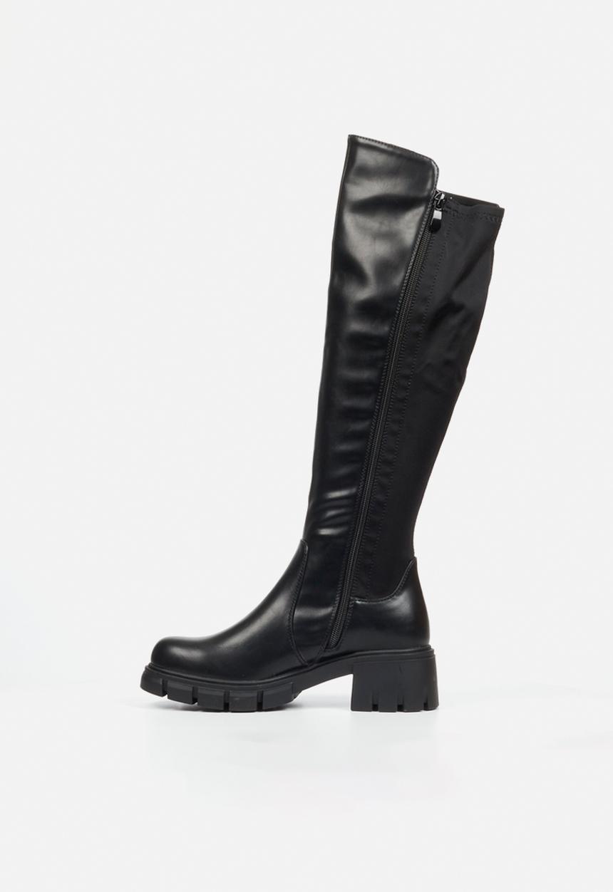 Miss Black - Odyssey 8 chunky stretch long boot - black