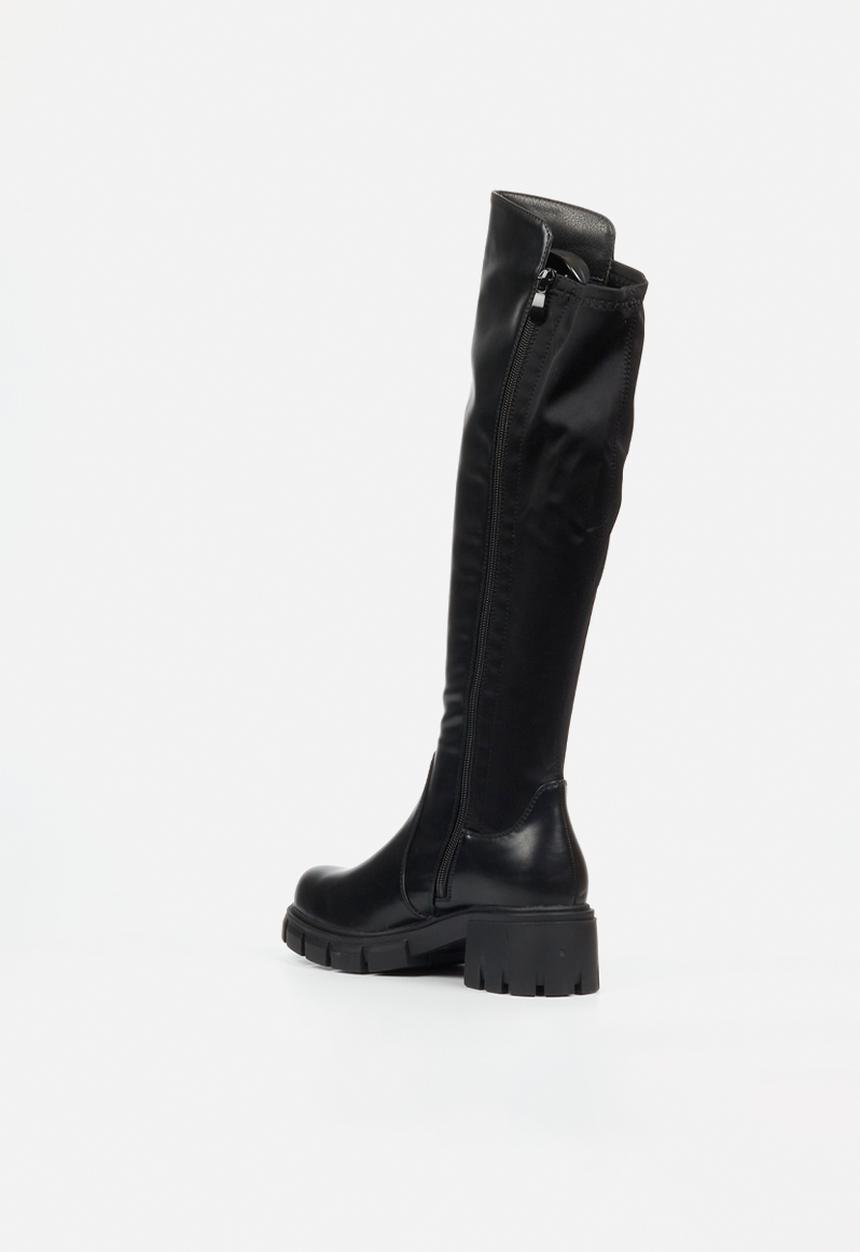 Miss Black - Odyssey 8 chunky stretch long boot - black