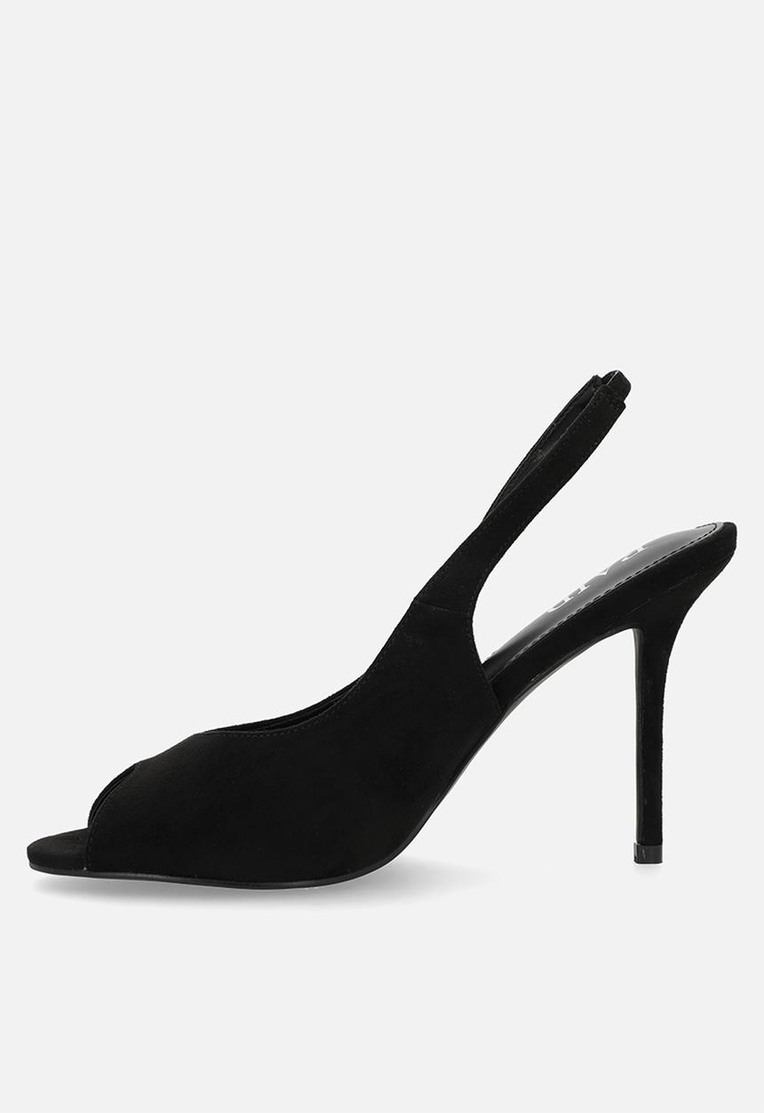 Raid London - Dorry stiletto slingback heel - black suede