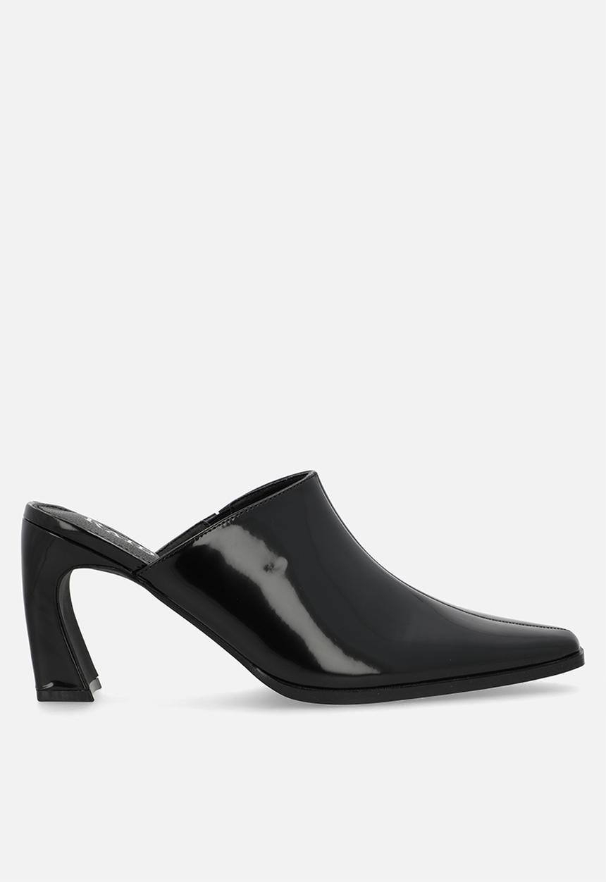 Raid London - Hania block mule heel - black box pu