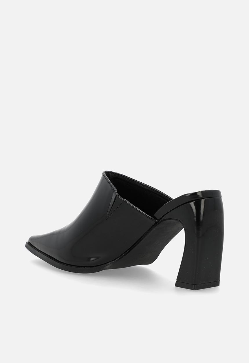 Raid London - Hania block mule heel - black box pu
