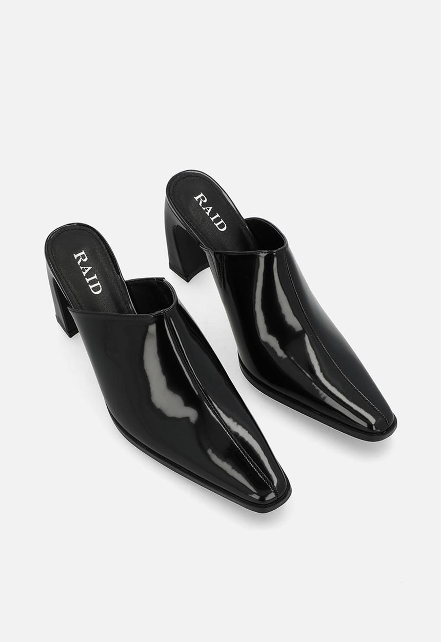 Raid London - Hania block mule heel - black box pu