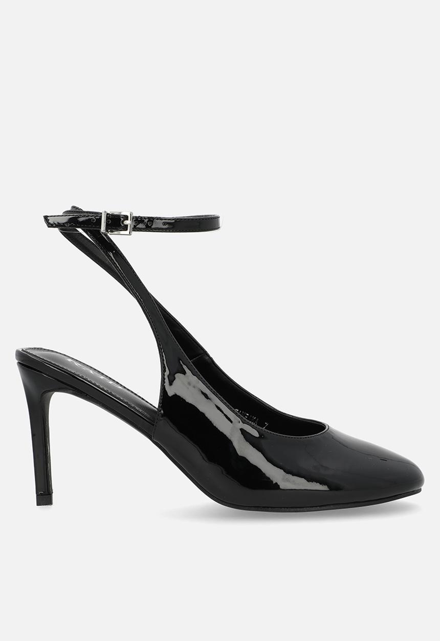 Raid London - Tameika stiletto ankle strap heel - black