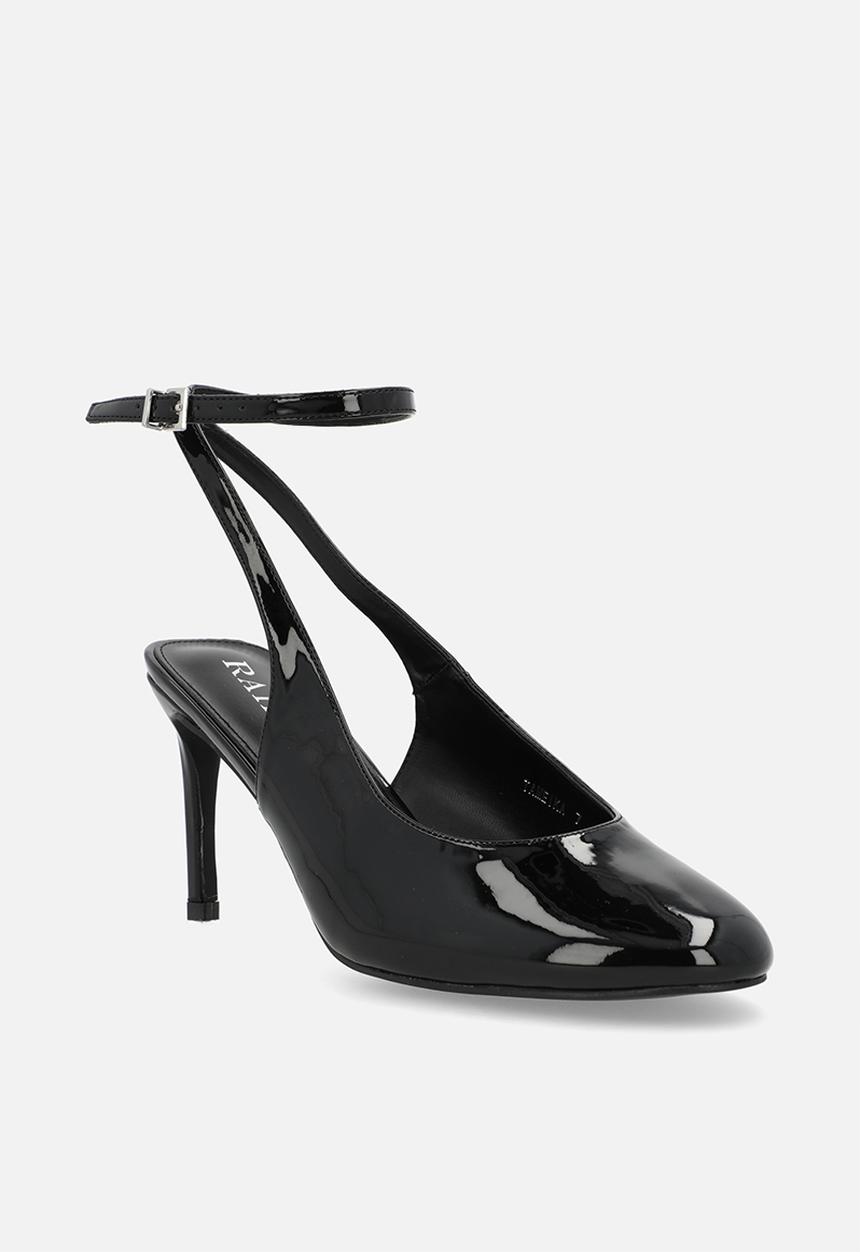 Raid London - Tameika stiletto ankle strap heel - black