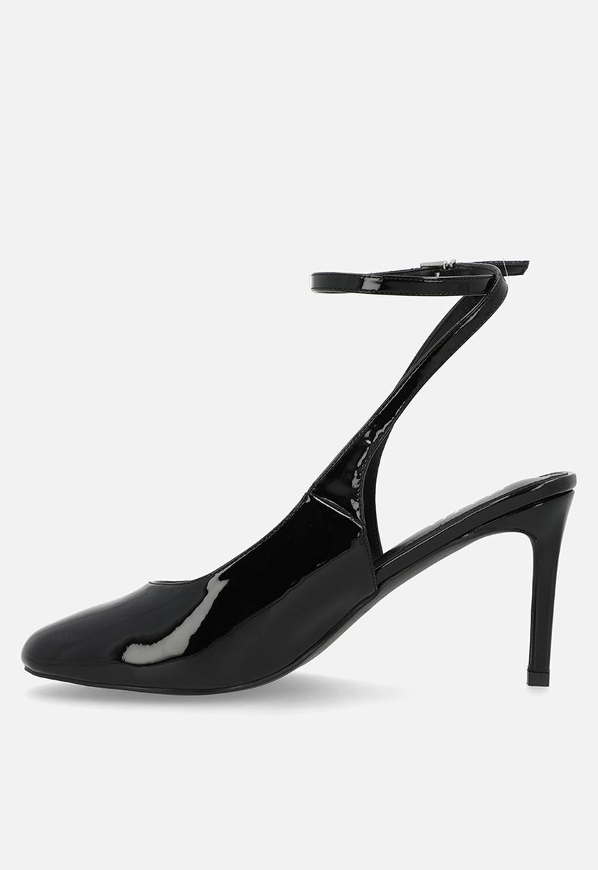 Raid London - Tameika stiletto ankle strap heel - black