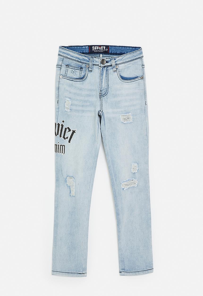 SOVIET - Boys skinny fashion denim - anti blue