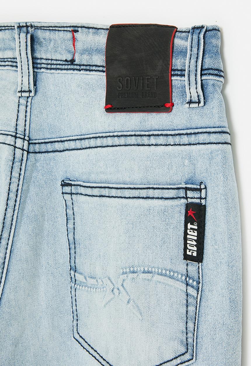 SOVIET - Boys skinny fashion denim - anti blue