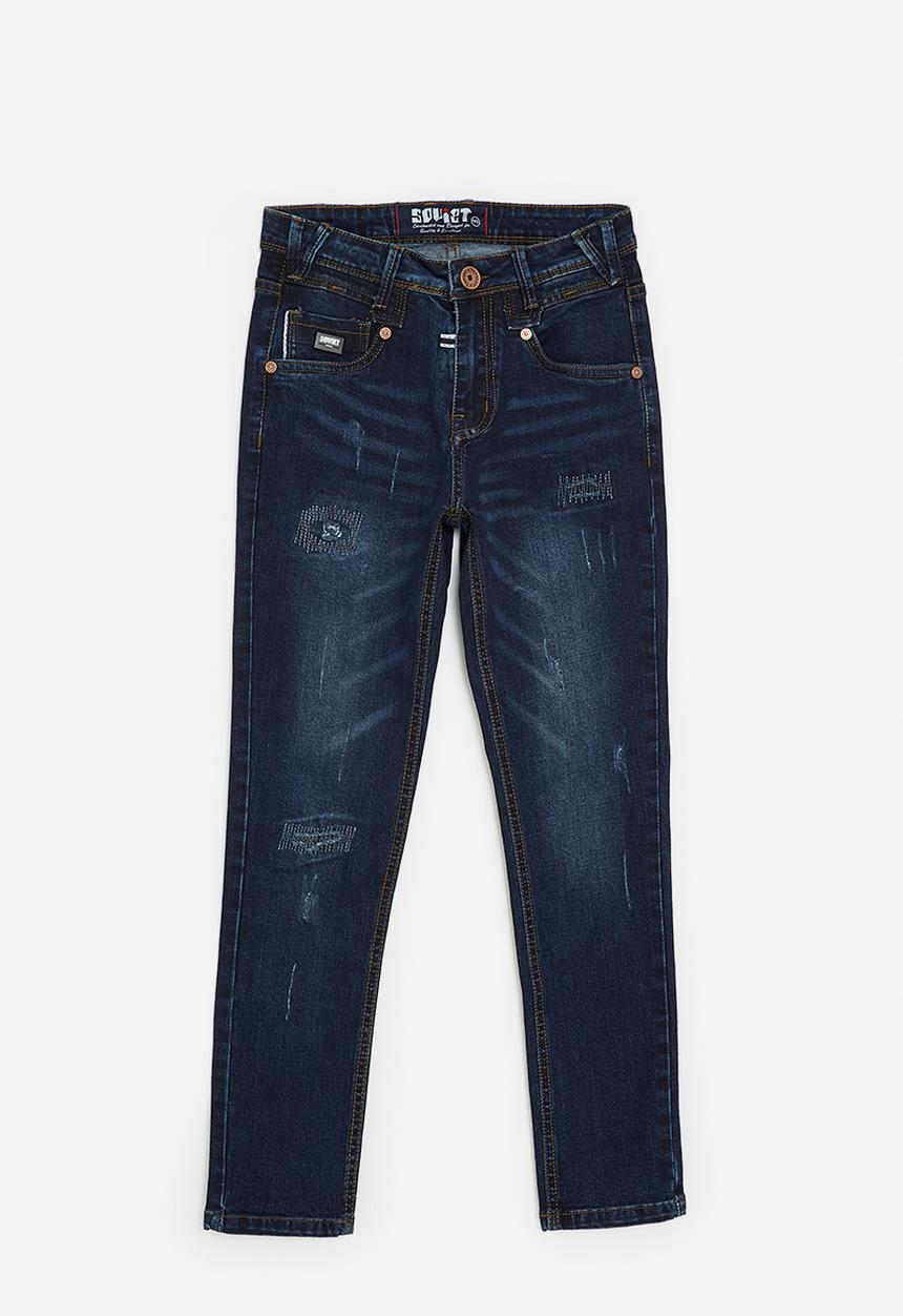 SOVIET - Boys skinny fashion denim - dk indigo