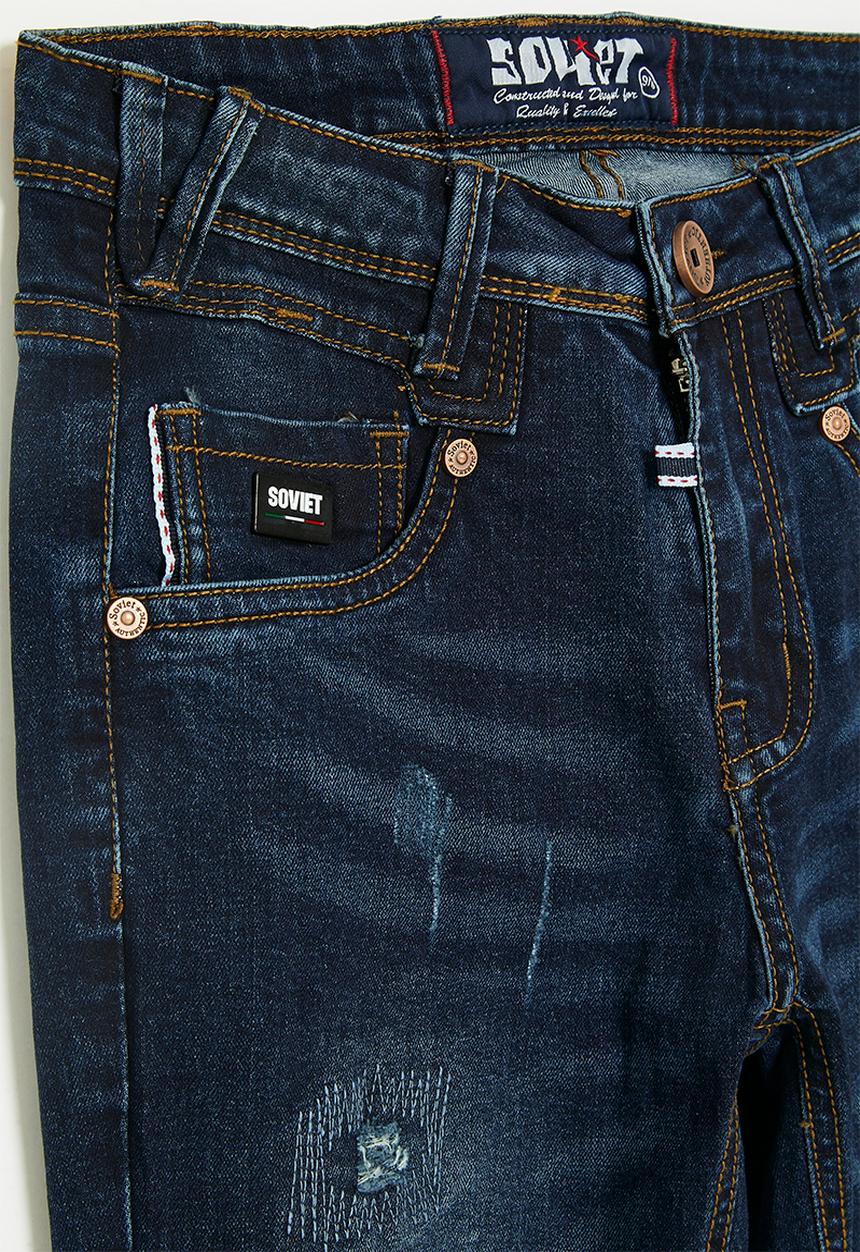 SOVIET - Boys skinny fashion denim - dk indigo