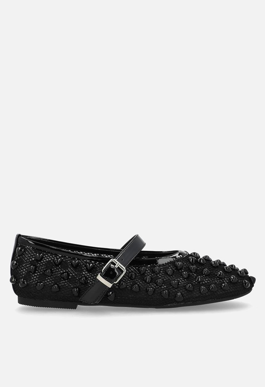 Raid London - Karson mary-jane pump - black mesh 