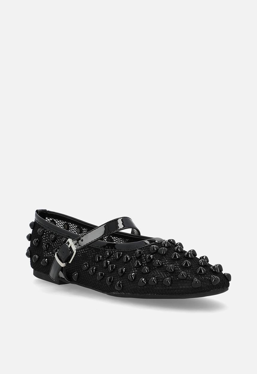Raid London - Karson mary-jane pump - black mesh 