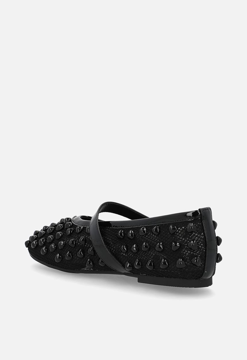 Raid London - Karson mary-jane pump - black mesh 