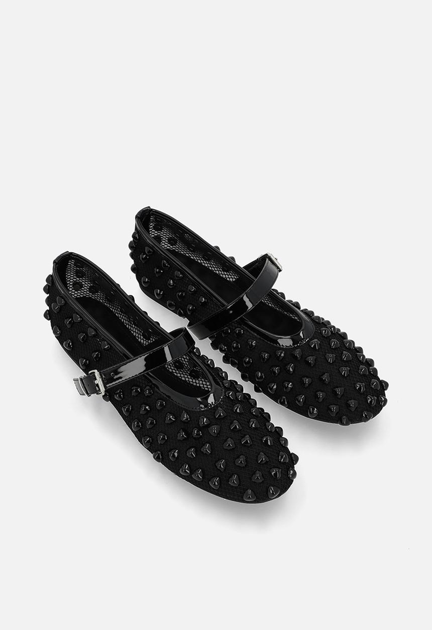 Raid London - Karson mary-jane pump - black mesh 