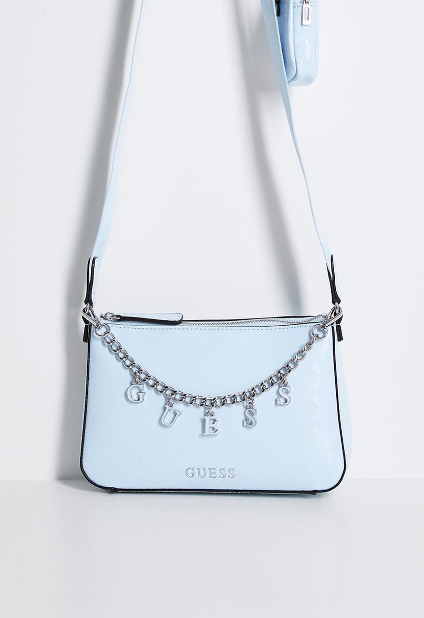 GUESS - Fiora Mini Top Zip - Ice Blue