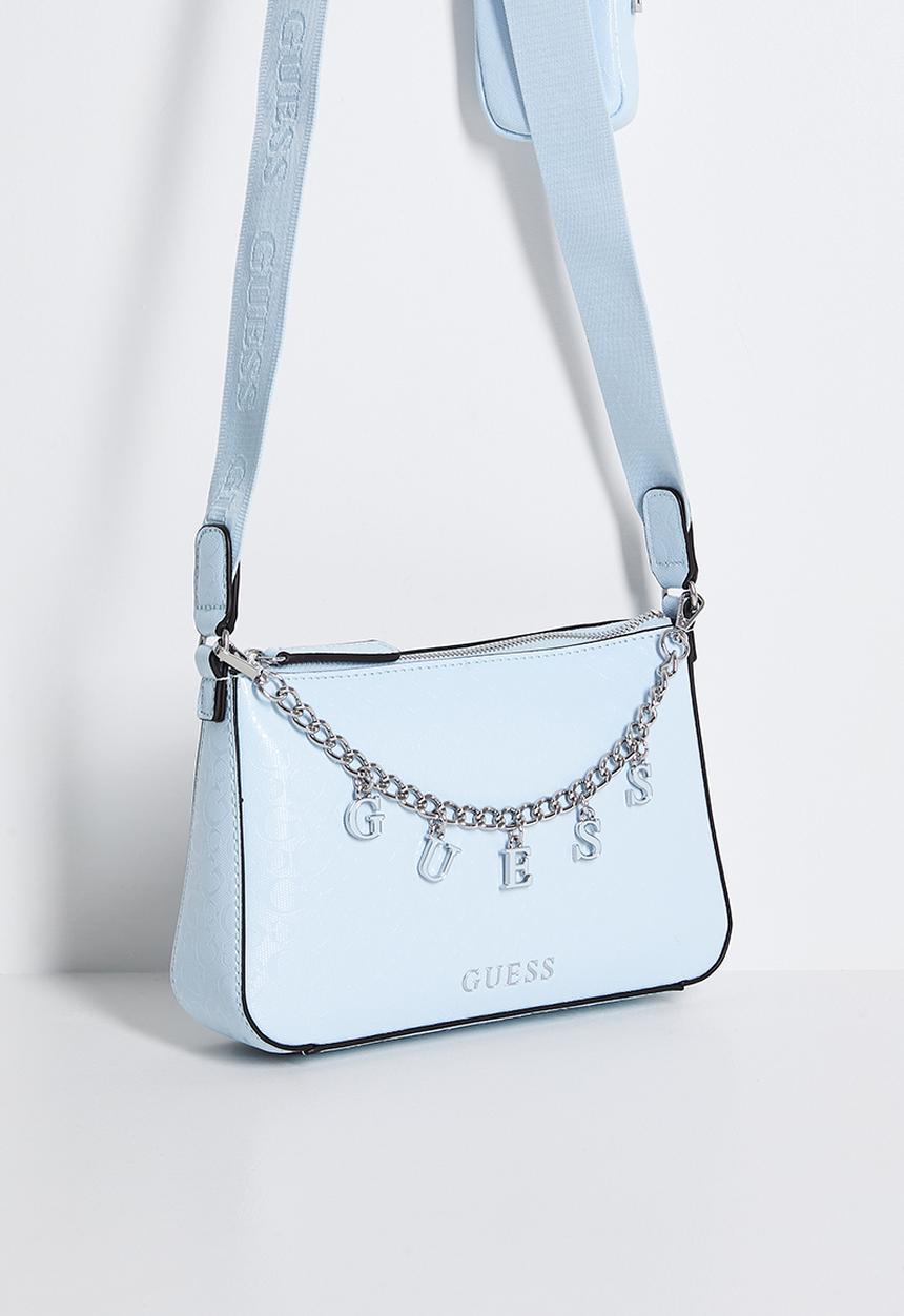 GUESS - Fiora Mini Top Zip - Ice Blue